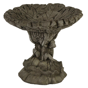 Froggy Concrete Bird Bath Garden Sculpture, 10 inches H x 12 inches W x 12 inches D, FREE SHIPPING